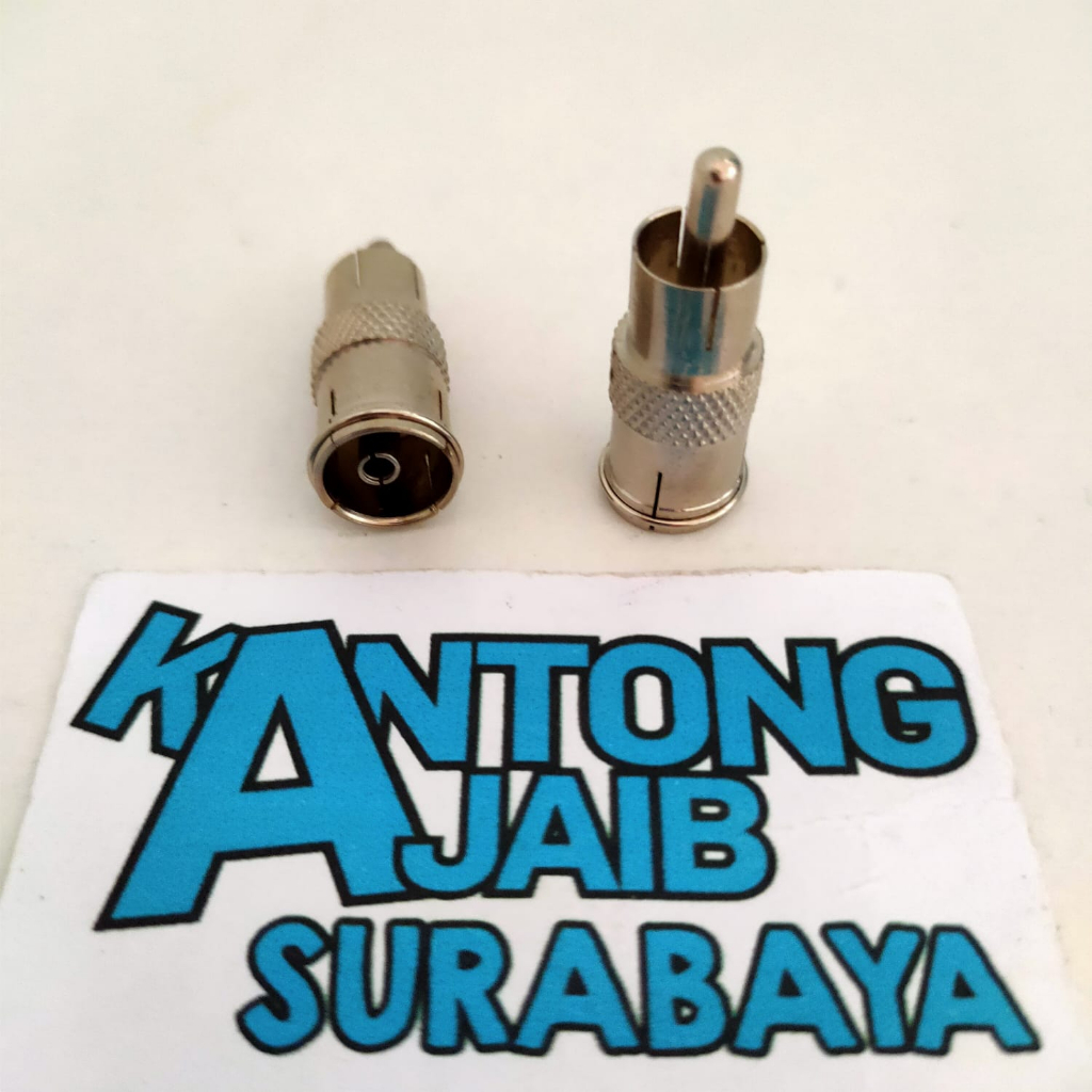 Sambungan Soket TV - Jack RCA Konektor Jack RCA to Soket TV 3589