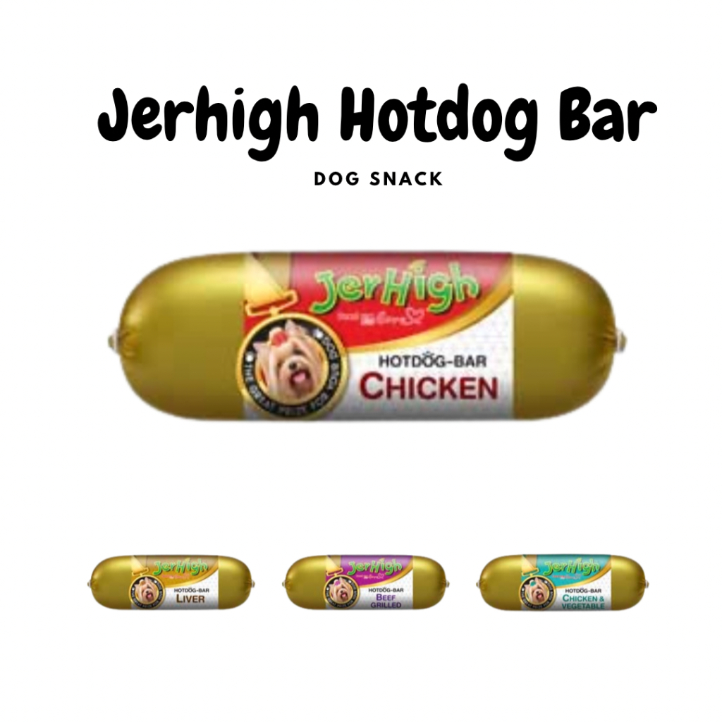 Jerhigh Hotdog Bar 150gr Sosis  Daging Cemilan Anjing