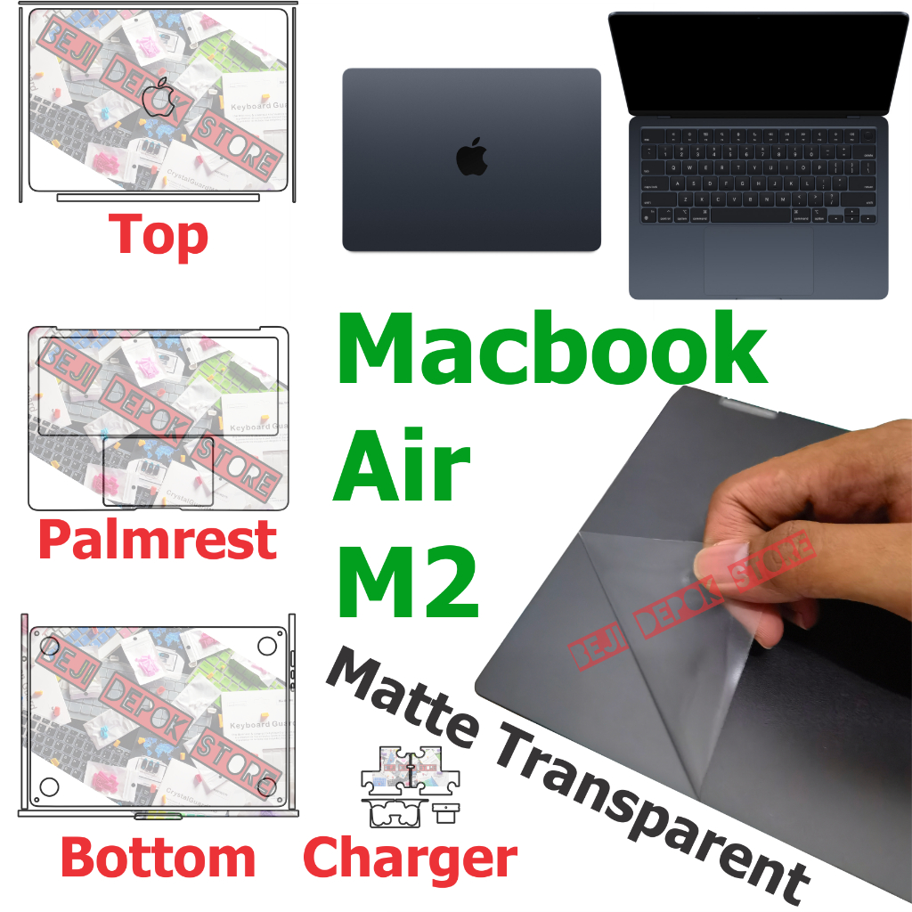 Macbook Air M2 A2681 Skin Protector Palmrest Macguard Matte Transparan