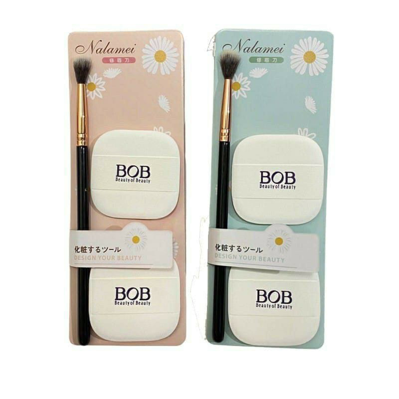 `ღ´ PHINKL `ღ´ Nalamei Spons Cushion isi 2 pcs + Kuas eyeshadow untuk makeup aplikasi bb cream sunscreen