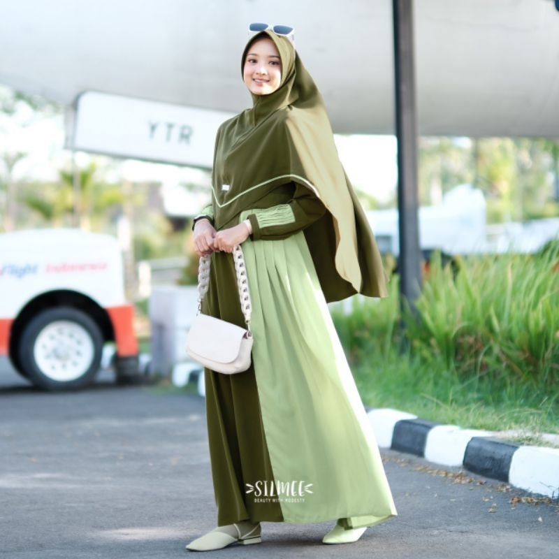 Fredella Set / Dress Saja (TANPA KHIMAR) by Silmee Indonesia