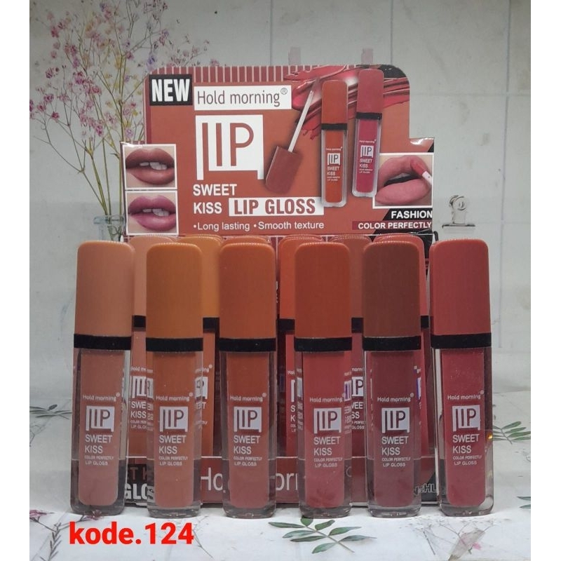 [ SATUAN ] HOLD MORNING SWEETKISS  LIPCREAM 124