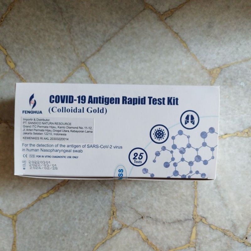 Fenghua Swab Antigen Rapid Test Kemenkes AKL original impor