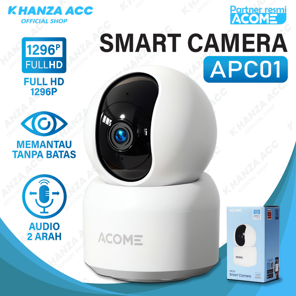 KHANZAACC ACOME APC01 CCTV Indoor Smart Camera Audio FULL HD 1296P 3MP WIFI