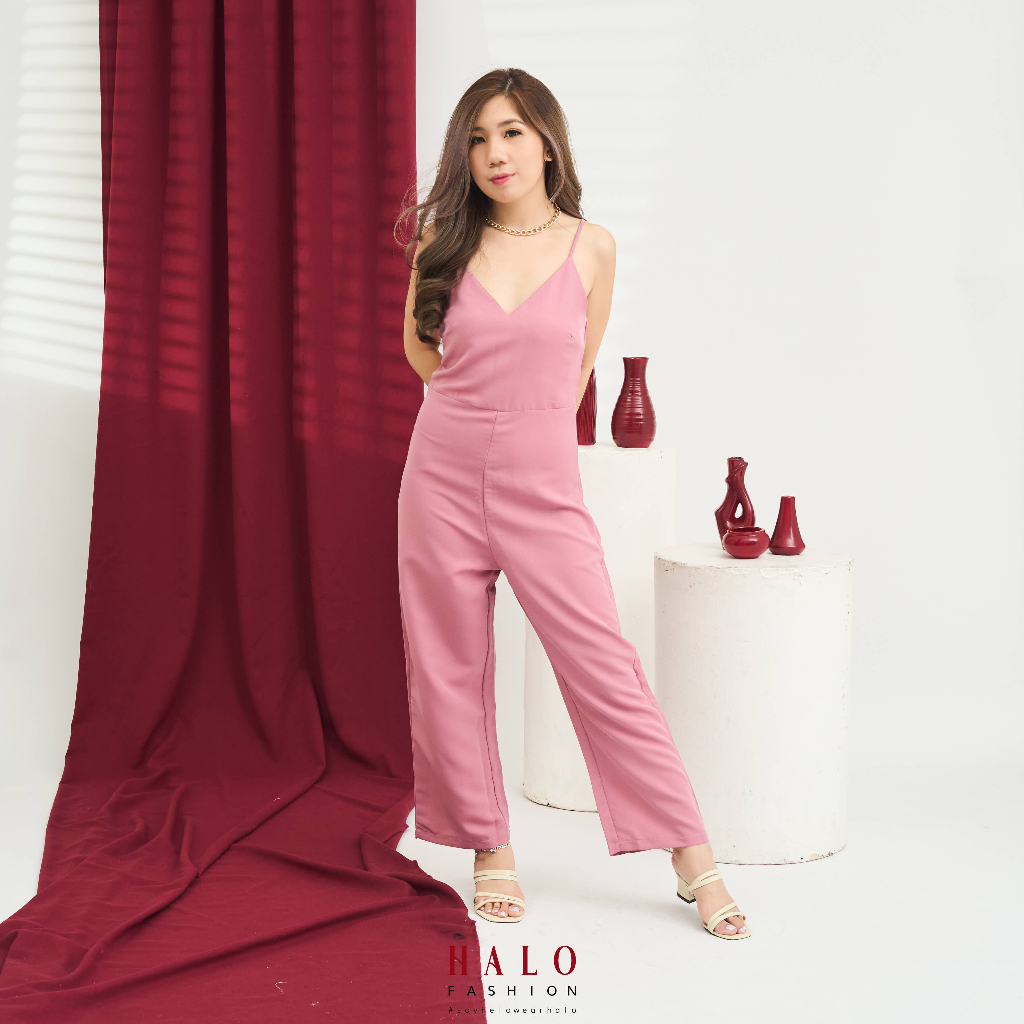 [HaloFashion] Louis Sexy Jumpsuit Overall Basic Jumpsuit Korean Fashion