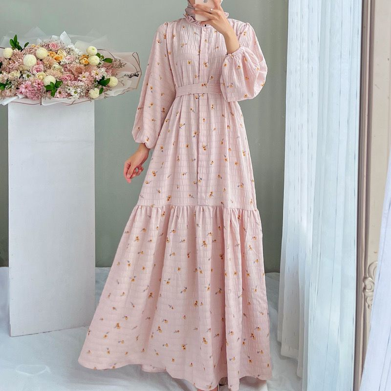 (READY SIAP KIRIM) Lily Dress PEACHY by edmee_outfit