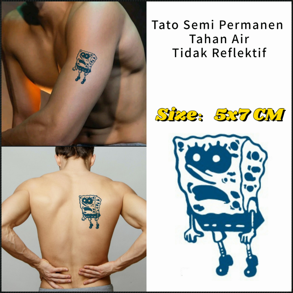 

【OKTATO】Stiker Tato Spongebob Kartun | Ukuran Kecil 5x7CM | Minimalis