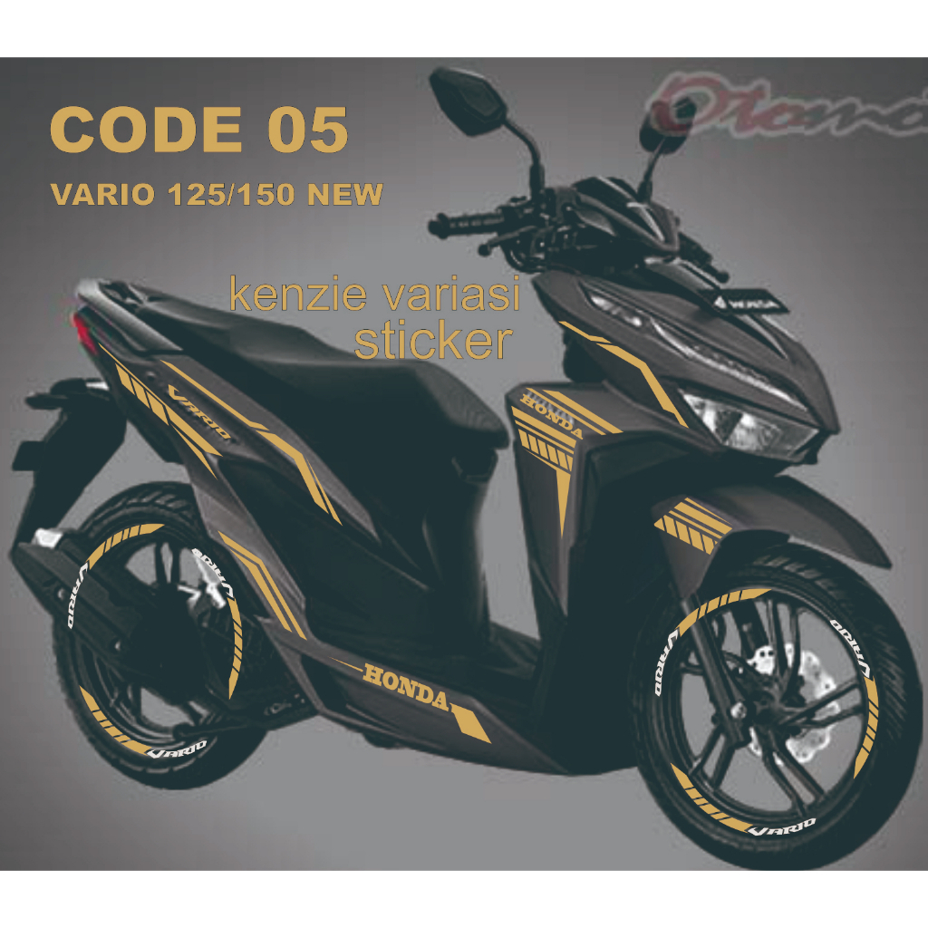 AKSESORIS Stiker Cuting Striping List Body VARIASI Motor HONDA VARIO 125/150new 2019  #05