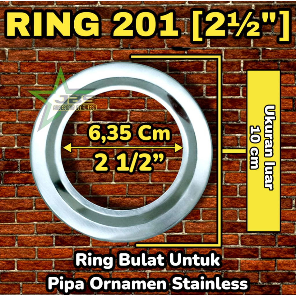 RING STAINLESS 2½&quot; INCH SUS 201