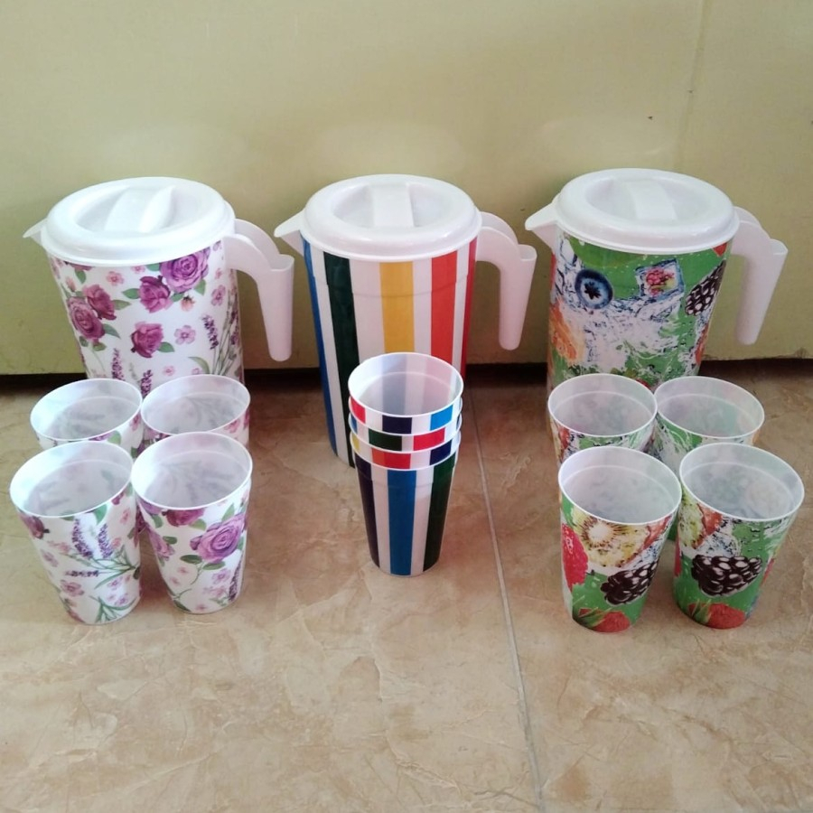 Teko set 2 liter motif