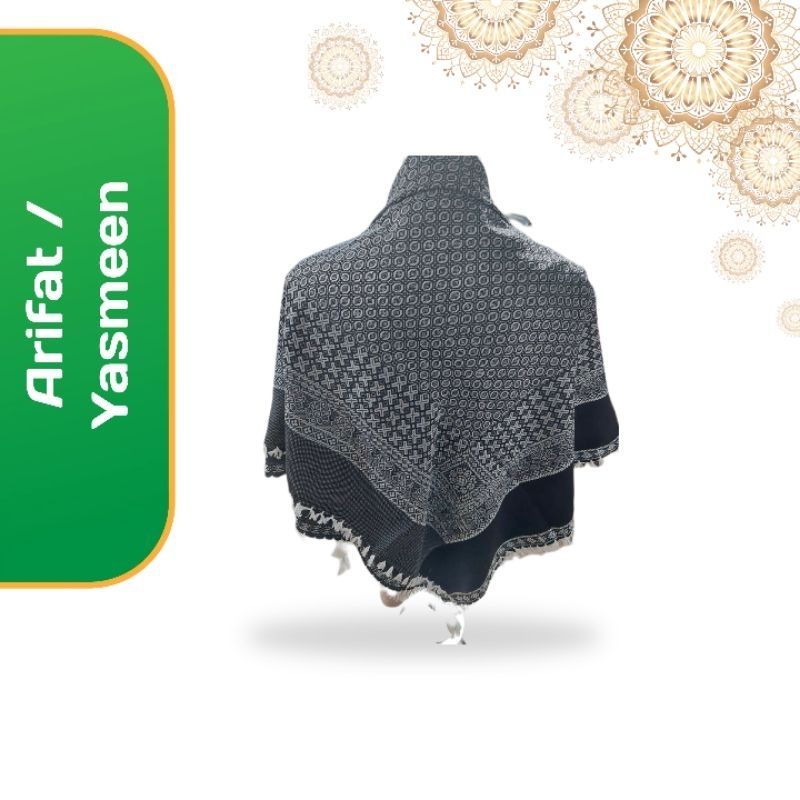 Sorban Arifat Jaquard  Kotak Hitam Putih