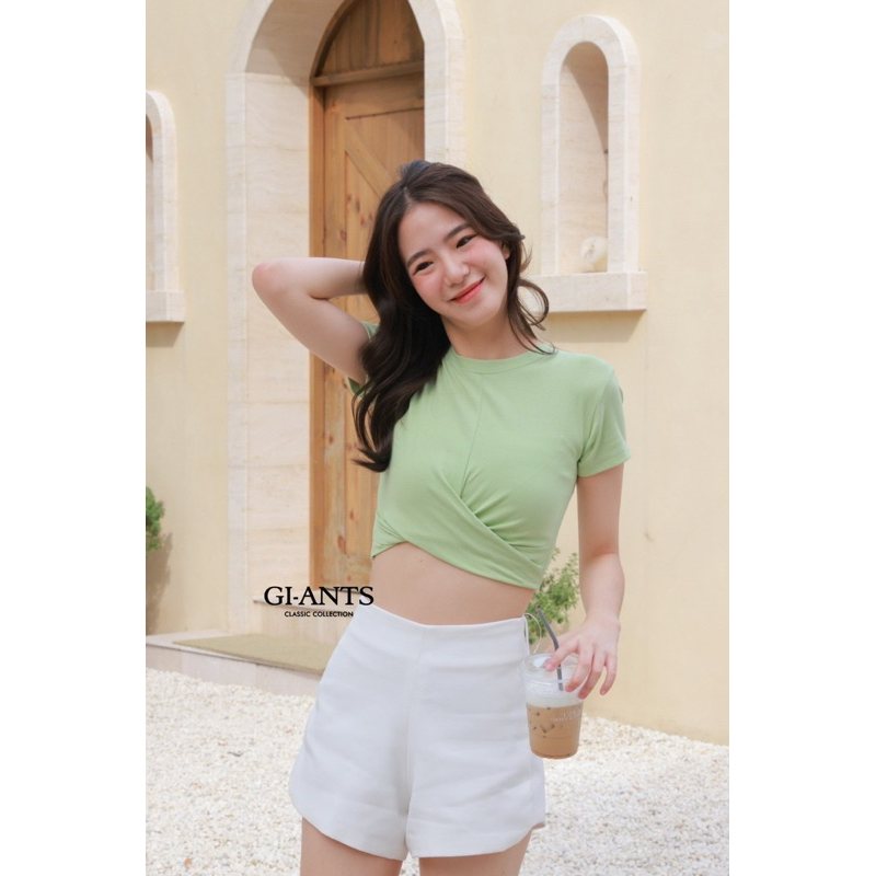 ATASAN GIANTS BASIC MODEL CROP KAOS IMPORT BANGKOK(BJGB422)