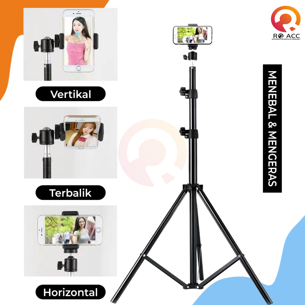 TRIPOD TRIPOT 2.1M PHONE STAND HOLDER HP / ACTION CAMERA