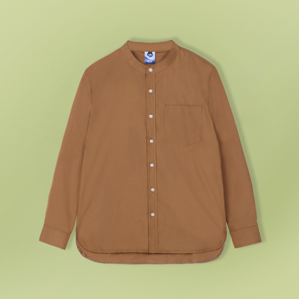 Orca Kemeja Panjang Basheer Shirt Hazel Brown