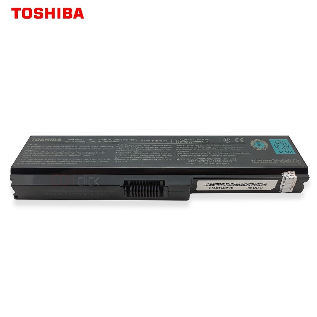 ORIGINAL BATERAI TOSHIBA L510 L515 L310 T110 T115 T130 U400 U500 M300 M500 M800 PA3634 PA3634U