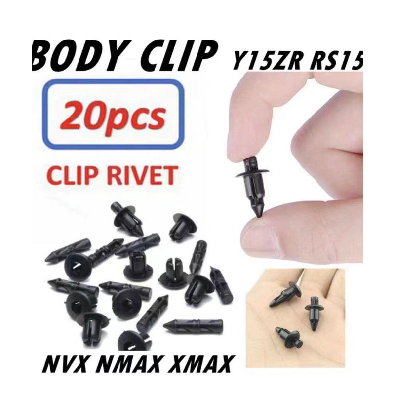 isi 20pcs Klip Clip Body Motor IMPORT  Universal Baut Rivet Baut