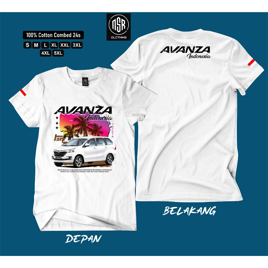 T-shirt avanza/baju avanza/kaos avanza/kaos mobil toyota avanza