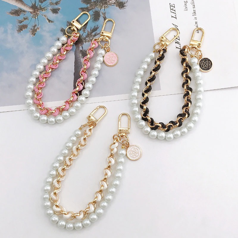 Pearl and Belt Series Cantolan Tali Gantungan HP Universal Airpods Phone Key Chain Lanyard Lucu