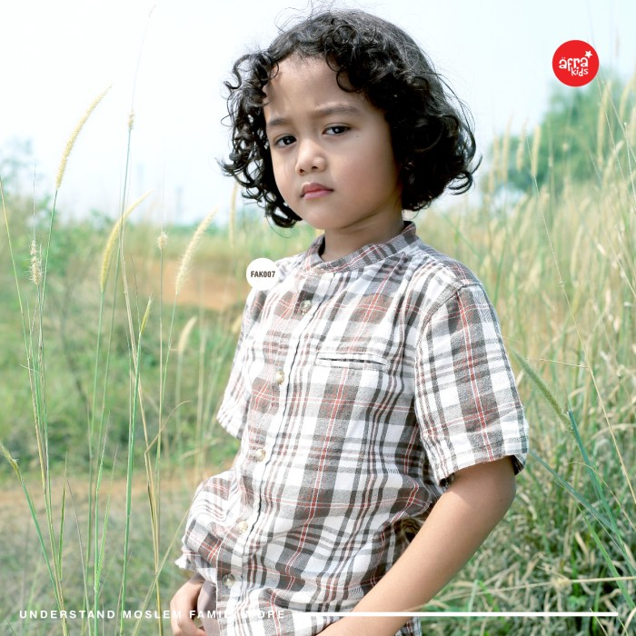 Baju Koko Anak Keren Afrakids | Lengan Pendek | 100% Ori