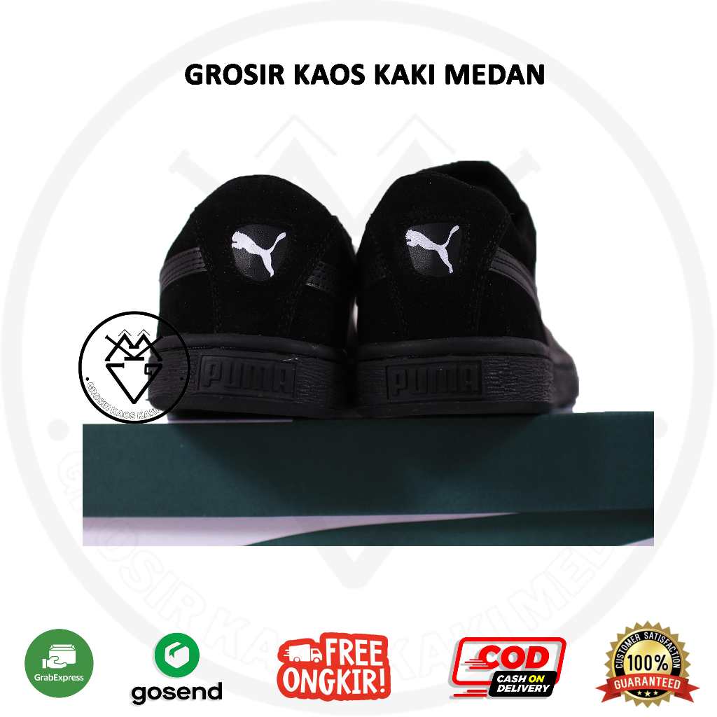 promo Terbatas Sepatu Puma Full Black Casual Hitam Sekolah