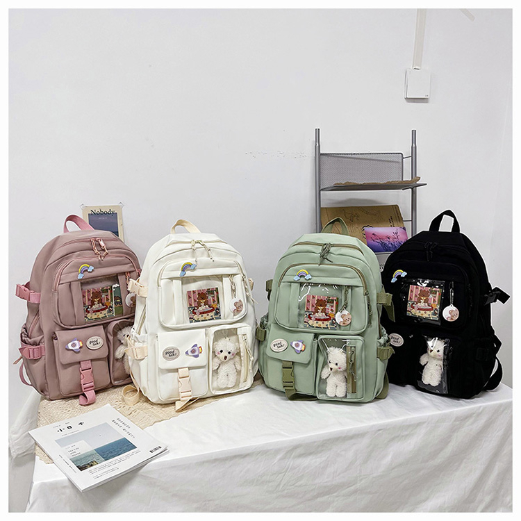 Tas Ransel Wanita untuk Sekolah Kampus Cute Bear - YB-01