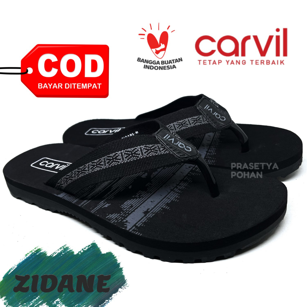 Sandal Pria Carvil Ukuran Besar 44 Original Anti Air - Sendal JUMBO