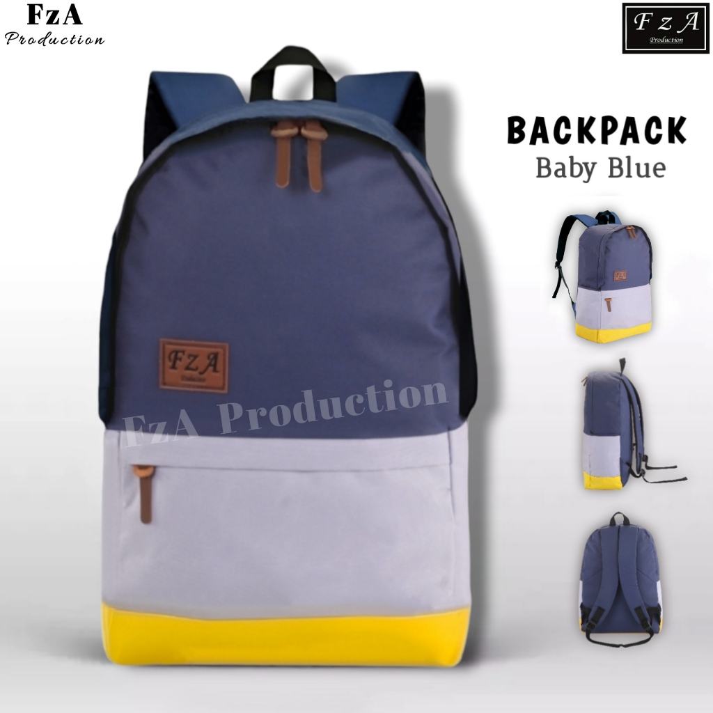 FzA Official - Tas Ransel Gendong Laptop Distro Sekolah Kuliah Pria Wanita Black Murah Original Tas Punggung Laptop -  BBSPT