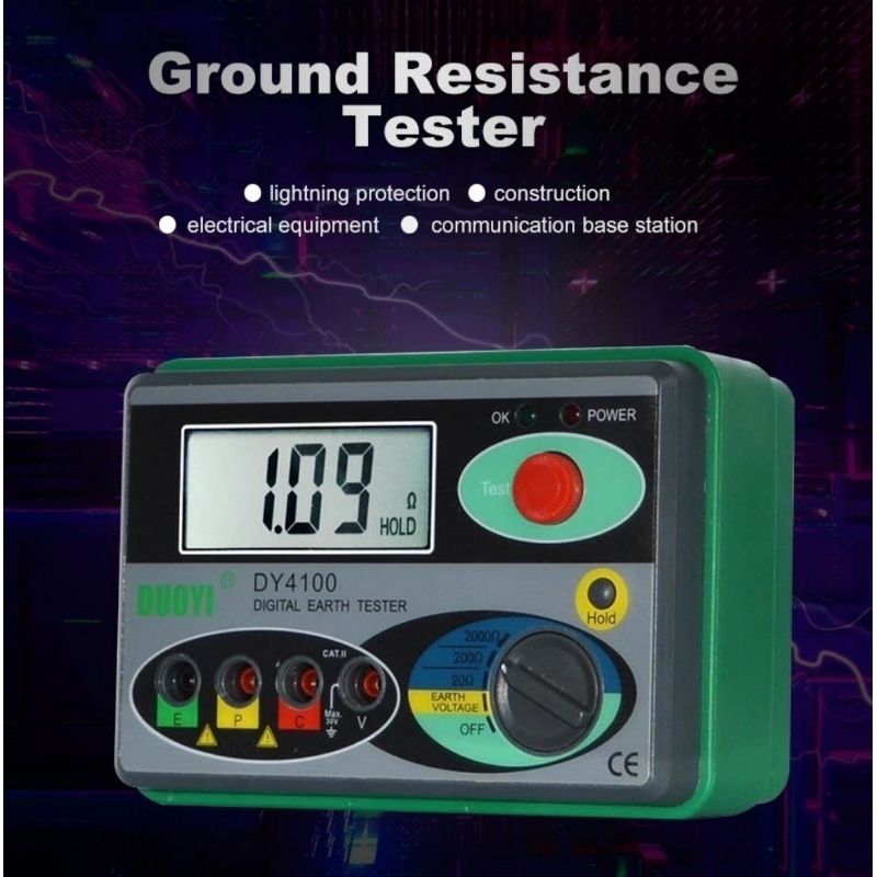 Duoyi Ky4100 Digital Earth Grounding Tester/Earth Resisitance Tester Duoyi Ky4100