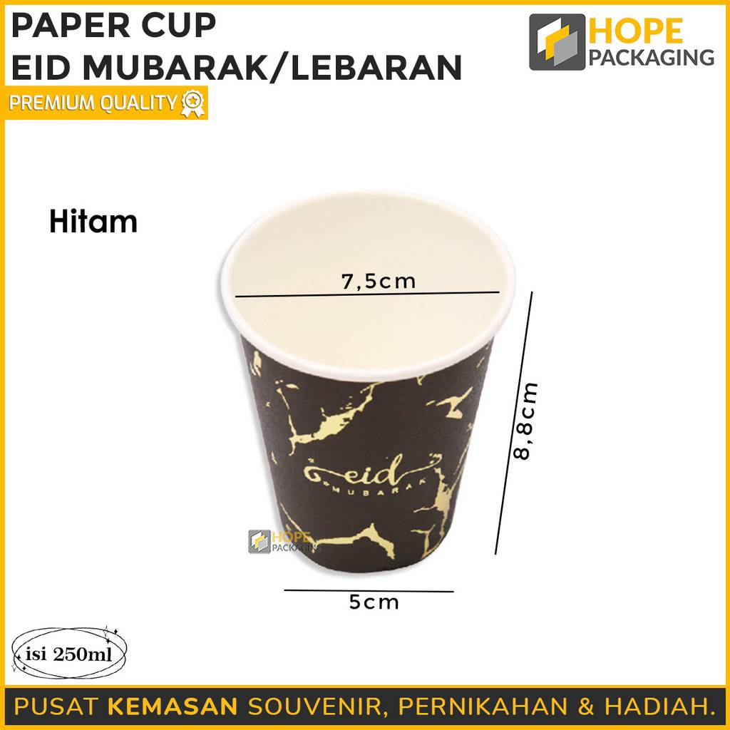 

[Harga /10 PCS] Gelas Kertas Motif Idul Fitri / Paper Cup Lebaran / Hot Paper Cup 250 ml
