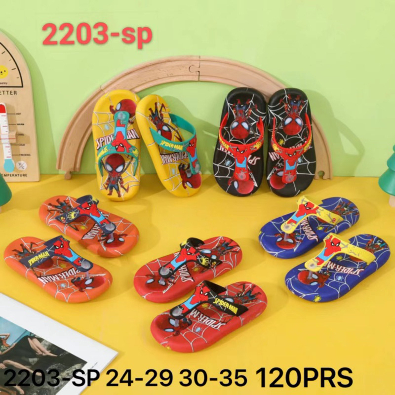 (2-8 Tahun) SANDAL JEPIT SPIDERMAN IMPORT ANAK