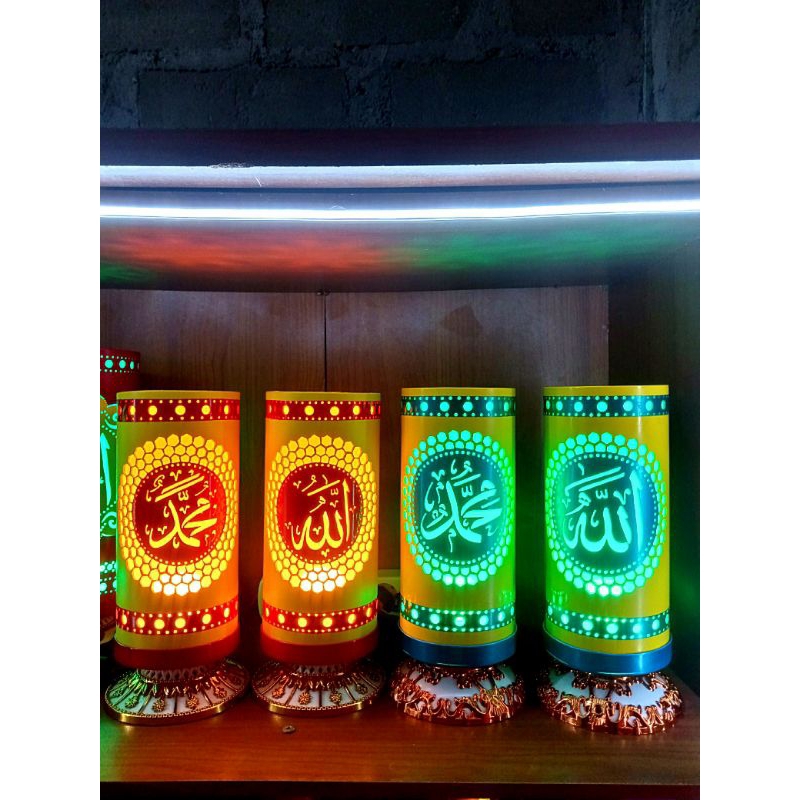 Lampu hias pipa PVC kaligrafi lafadz ALLAH&MUHAMMAD