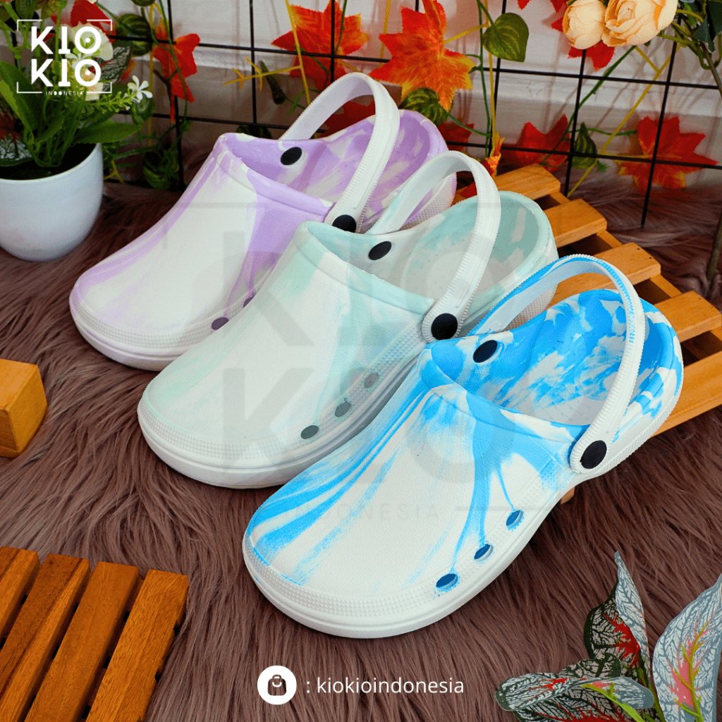 Sandal Kodok Tie Dye Sandal Kodok Motif Keren Sandal Kodok Kekinian Sandal Santai Sandal Kodok Wanita New Model