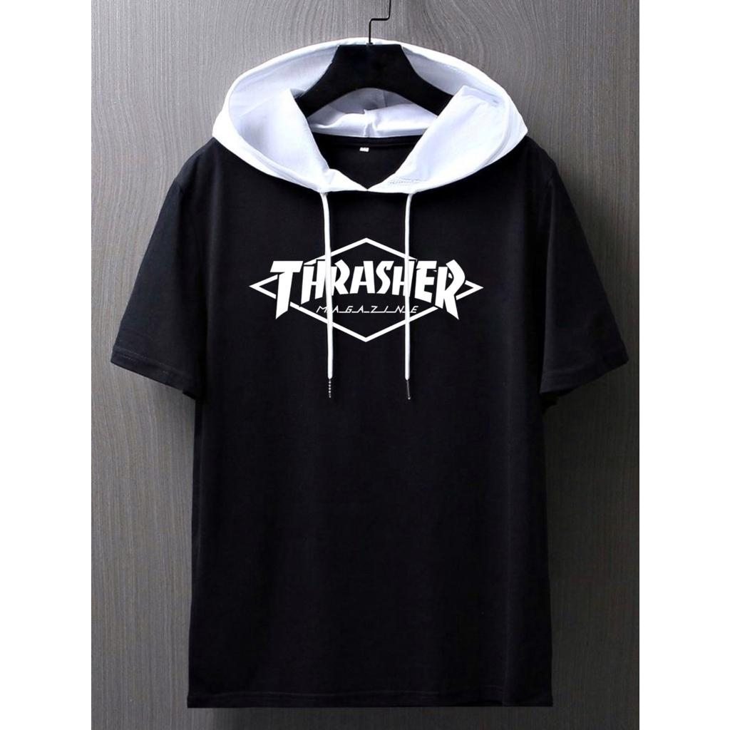 KAOS HOODIE PRIA LENGAN PENDEK/KAOS HOODIE KUPLOK PRIA/KAOS PRIA T-SHIRT TERLARIS/KAOS HOODIE T-SHIR