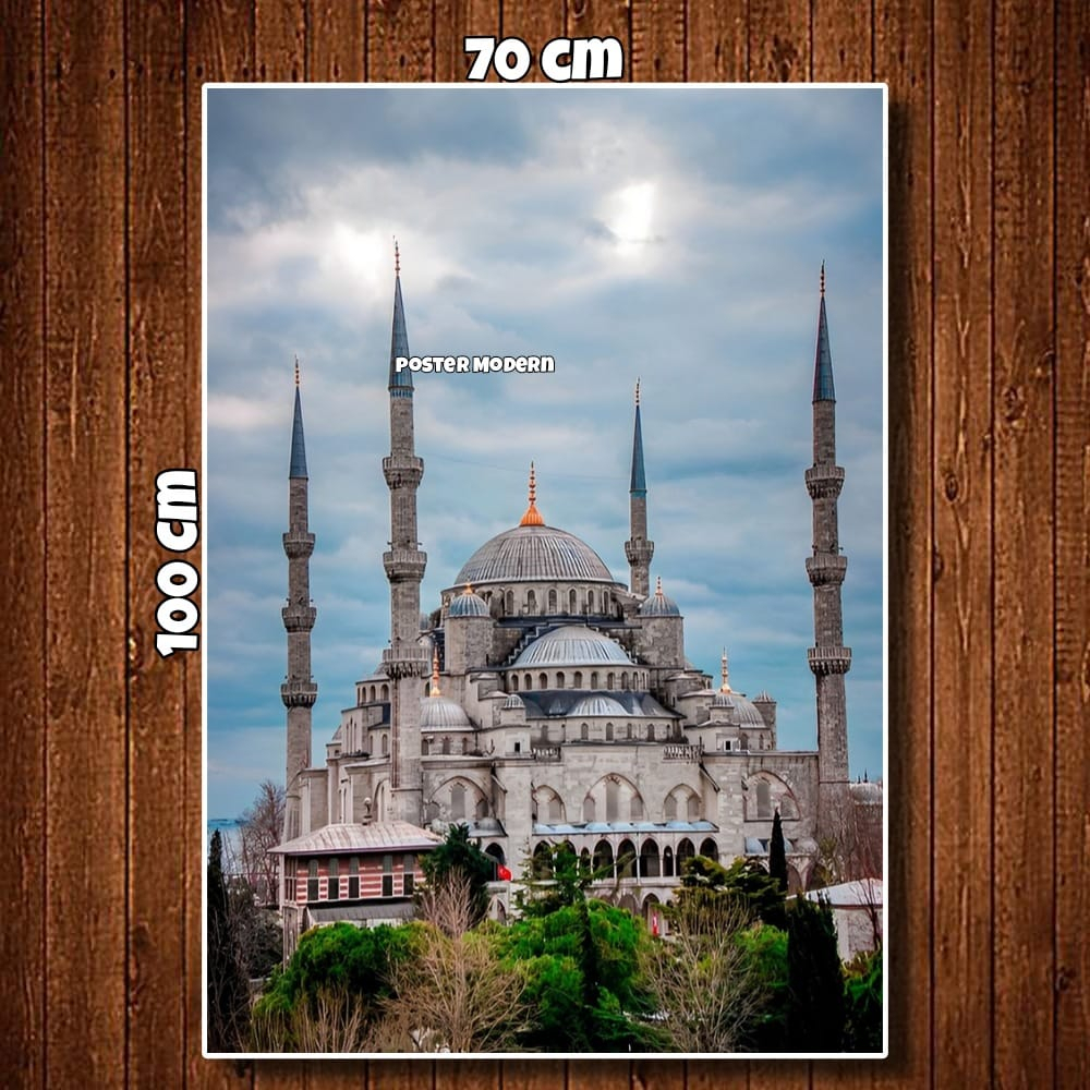HIASAN DINDING POSTER GAMBAR AYA SOFYA MOSQUE TURKI (HAGIA SOPHIA) CODE06 UKURAN BIG JUMBO / HIASAN 