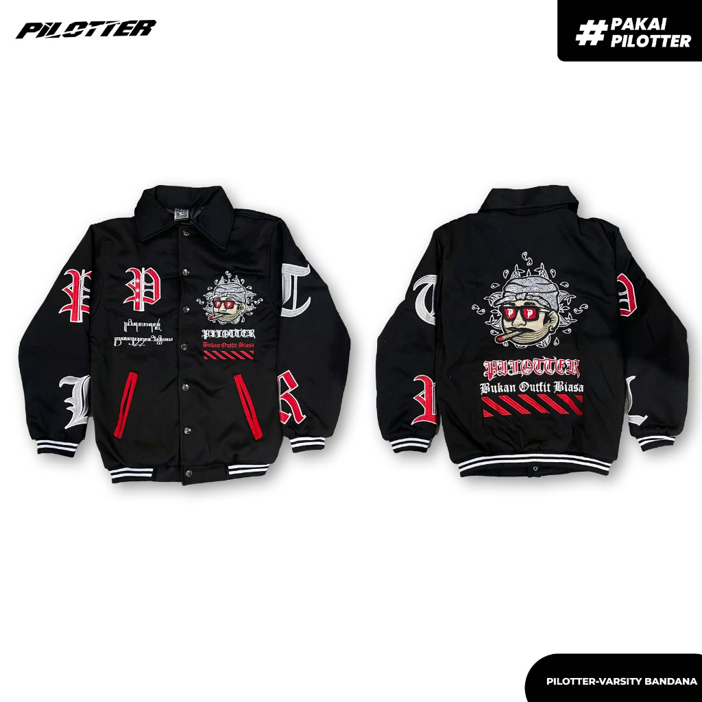 JAKET VARSITY PILOTTER BANDANA SERIES ORIGINAL FREE STIKER VARCITY PILOTTER ORIGINAL