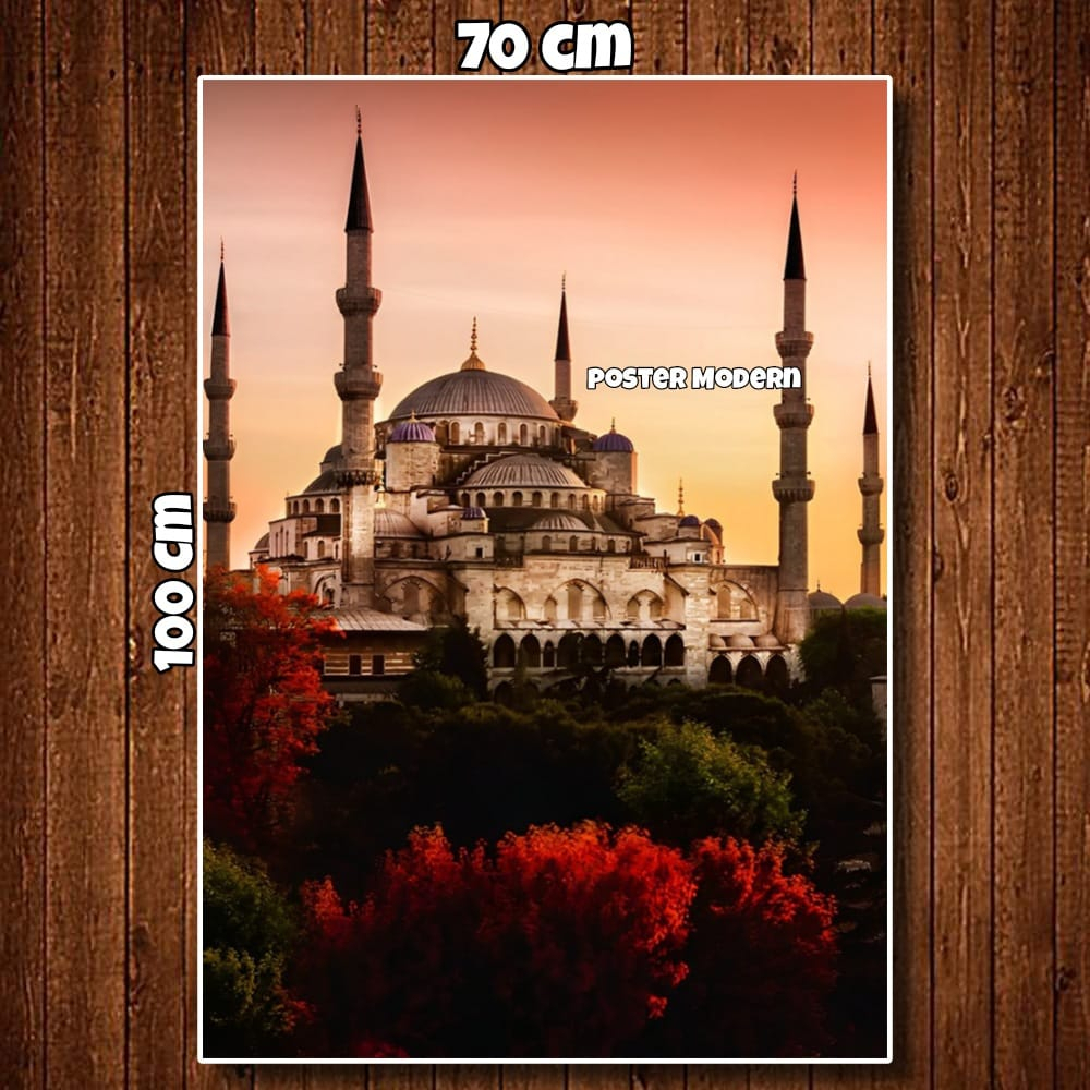 HIASAN DINDING POSTER GAMBAR AYA SOFYA MOSQUE TURKI (HAGIA SOPHIA) CODE13 UKURAN BIG JUMBO / HIASAN 
