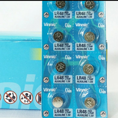 BATTERY VINNIC LR48  AG5 BATTERY ALAT DENGAR Baterai Kancing AG5 L754F LR48 LR754 393 Vinnic