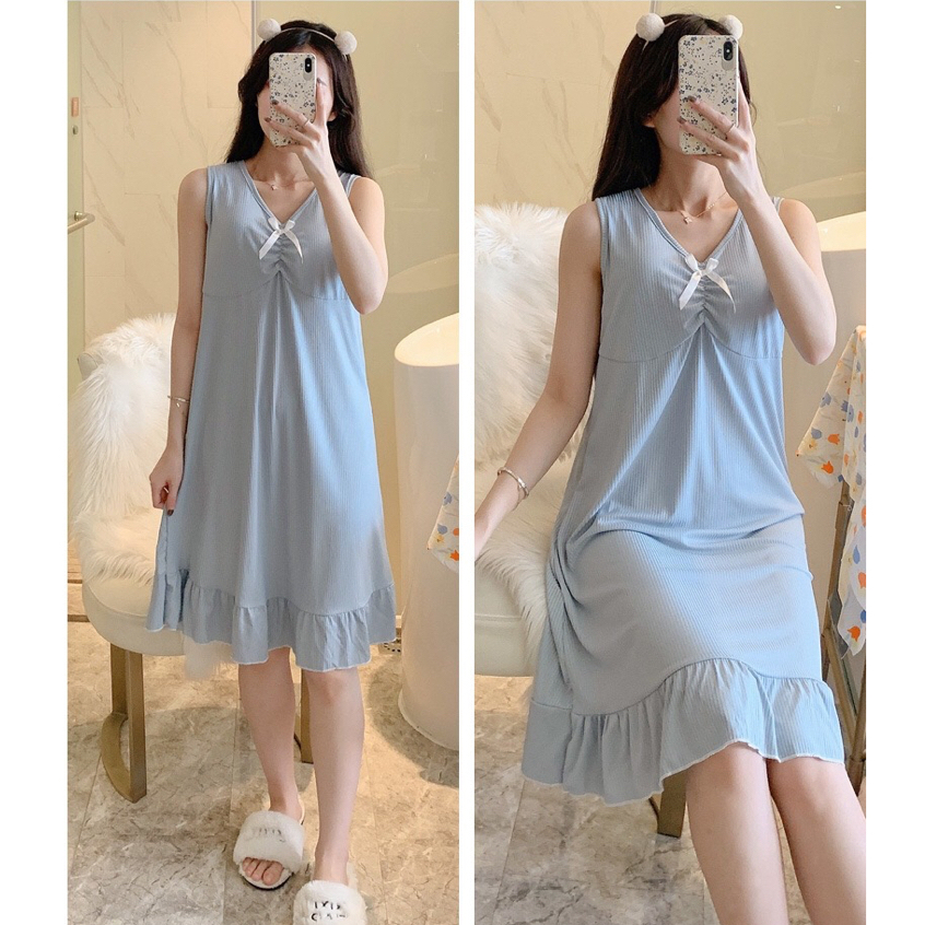 WJ1522 Daster Sling Dress Baju Tidur Import Piyama Wanita