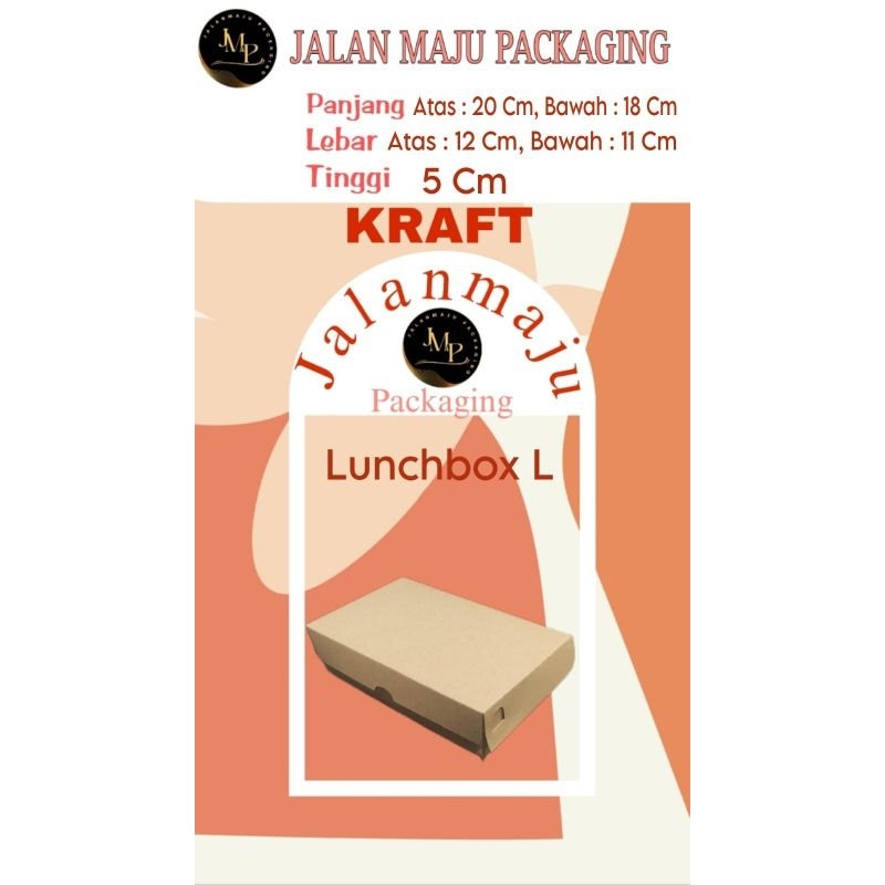 

Paper Lunchbox Kraft Ukuran L • Laminasi • Tebal