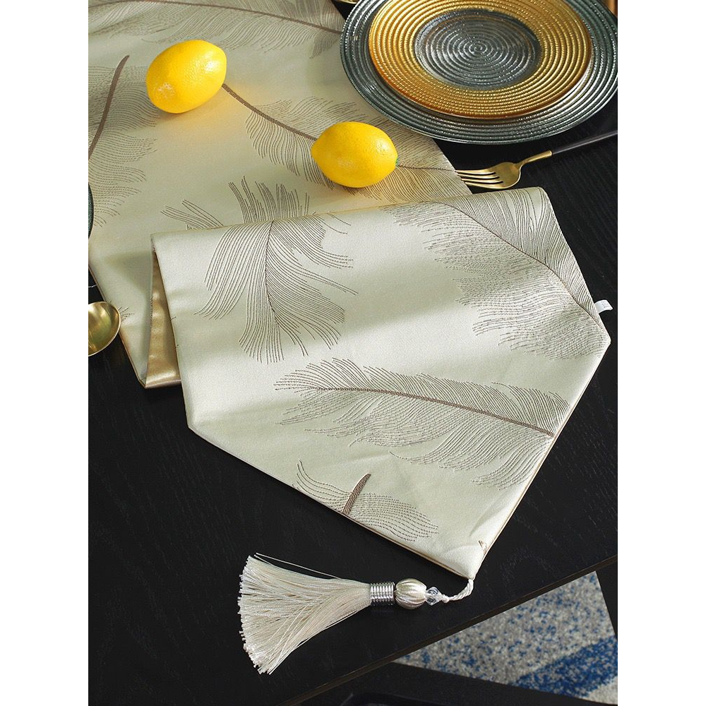 Elegant Nordic Table Runner / Taplak Meja Tamu Meja Makan Buffet Premium  Elegant Panjang Vintage Tassel