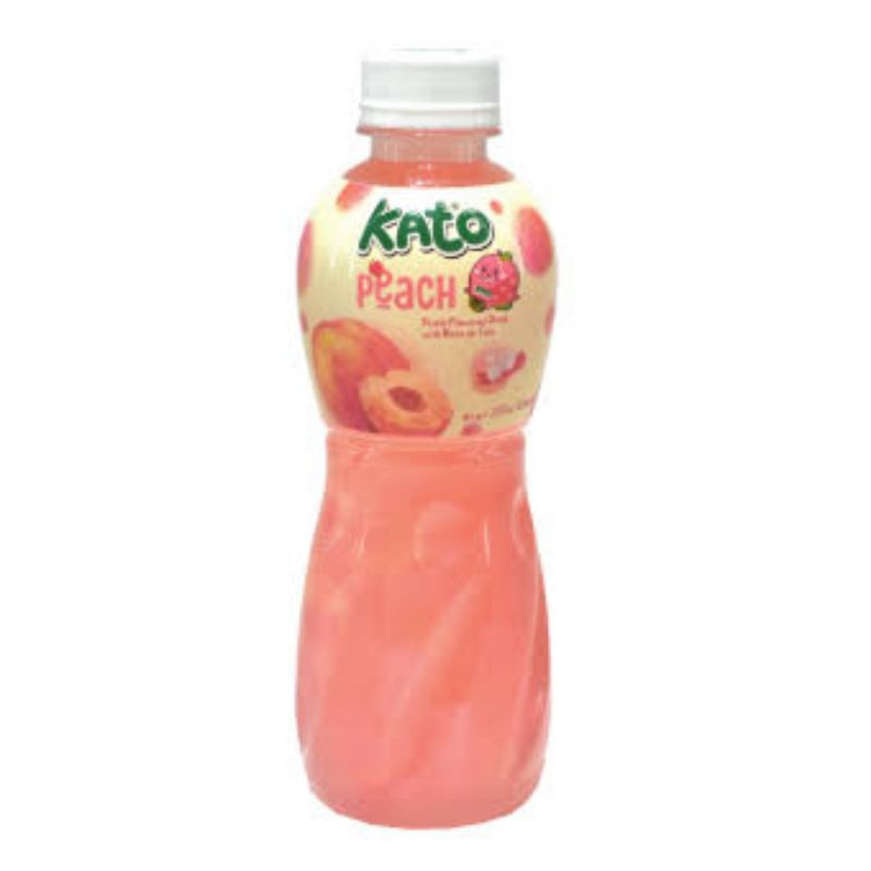 

Minuman buah persik dengan nata de coco - kato pach juice