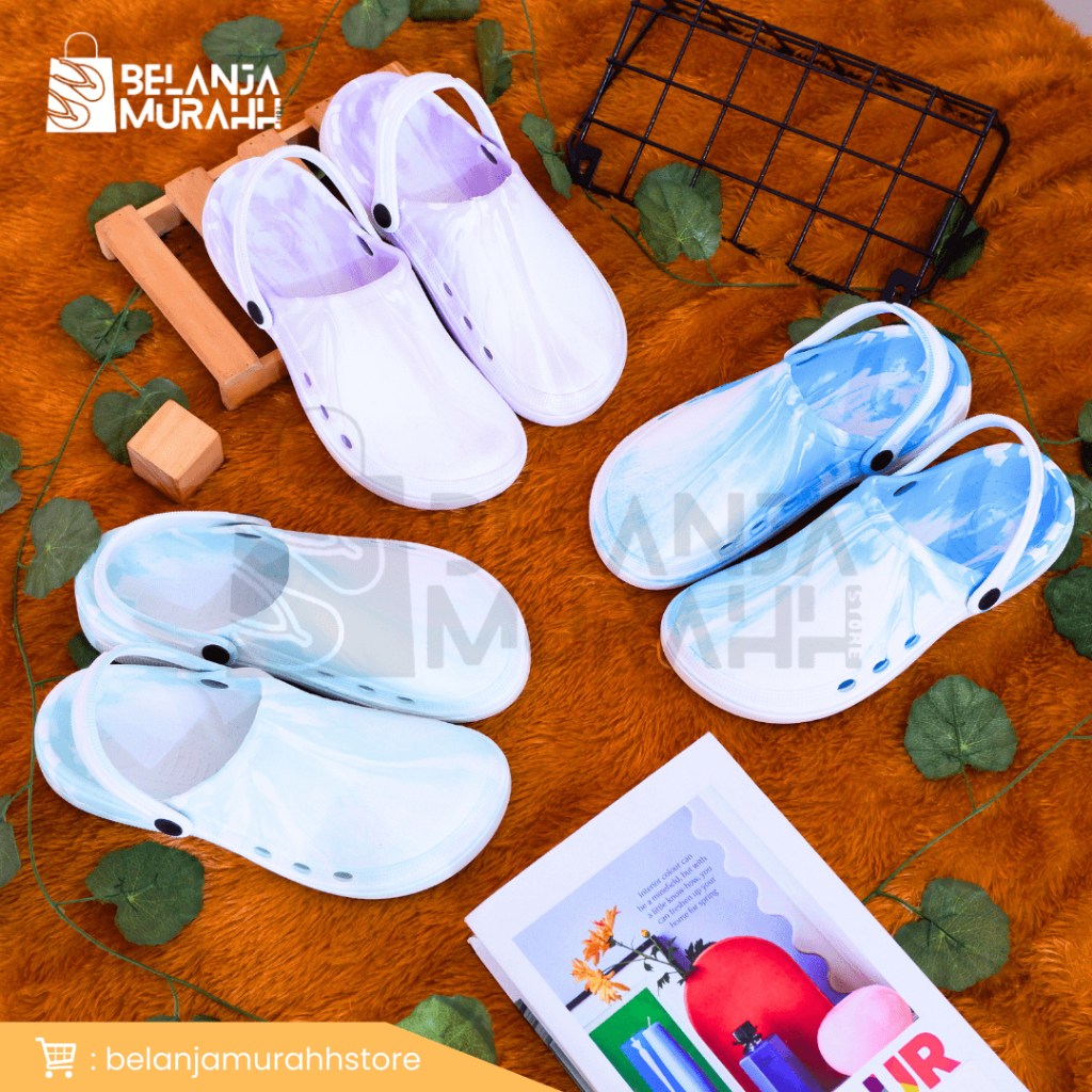 Sandal Kodok Tie Dye Wanita / Sandal Kodok Santai Nyaman Di Pakai Wanita New Model