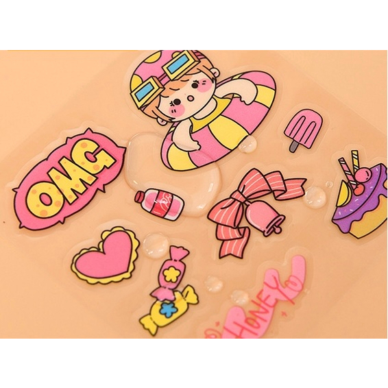 Stiker Momo stiker korea lucu isi 100 lembar anti air/waterproof dekorasi scrapbook handbook /case HP/Binder/tumbler