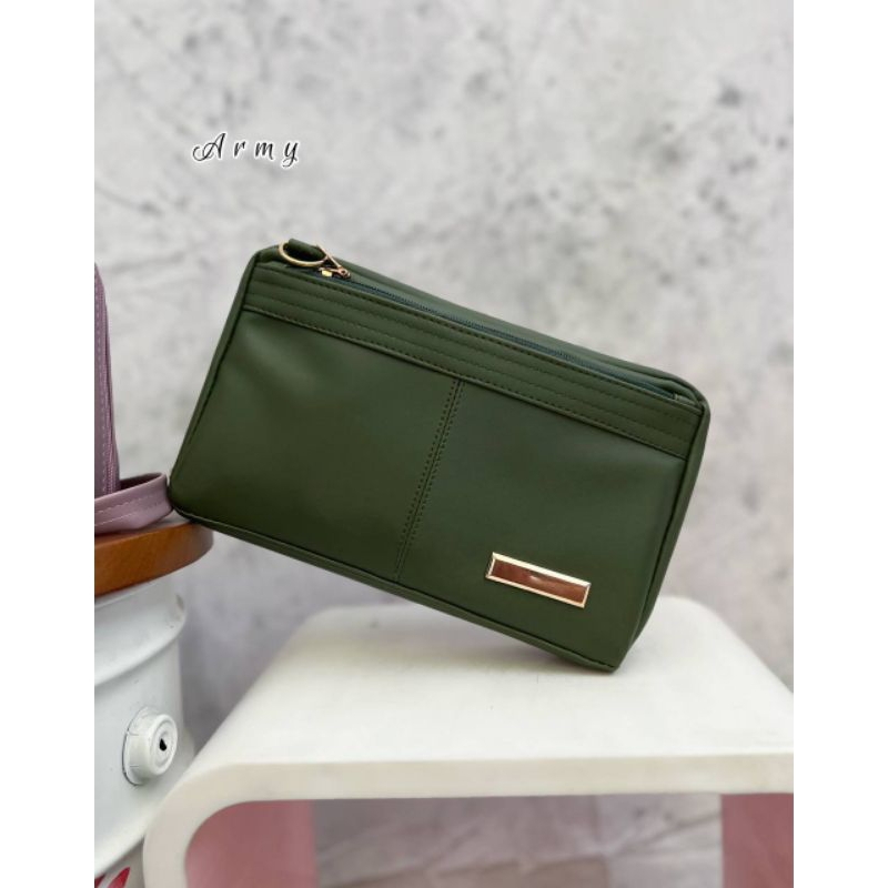 SAHILA Premium Tas Dompet Selempang Wanita Resleting Lokal Pride