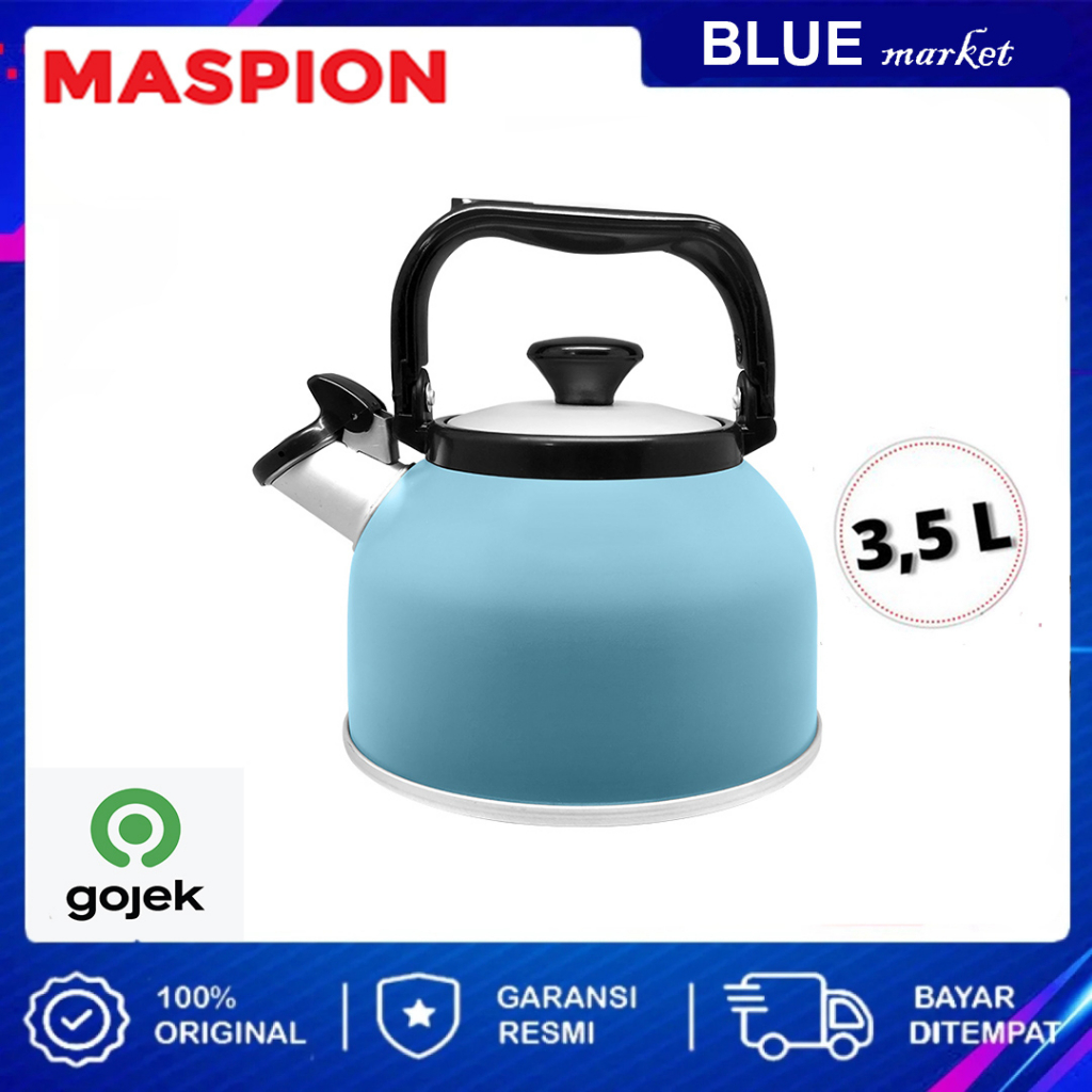 Maspion ALU Teko Air Rigoletto / Teko / Ceret Bunyi Siul Rigoleto Whistling Kettle Anodize 3 Liter