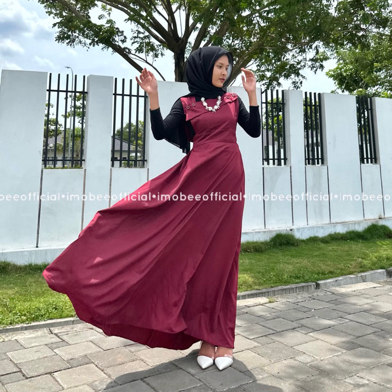 OVERALL NADLYN // OVERALL KANCING TOYOBO // DRESS KANCING KLOK PRINCESS GAMIS