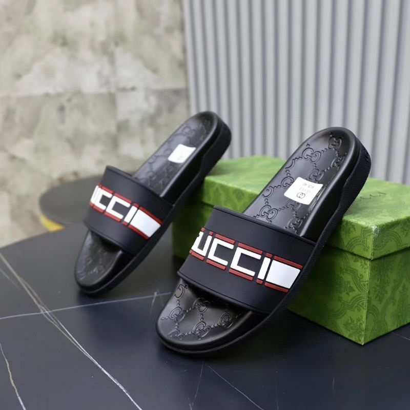 sandal pria slide gc sendal cowok selop import p1shoes hitam rubber