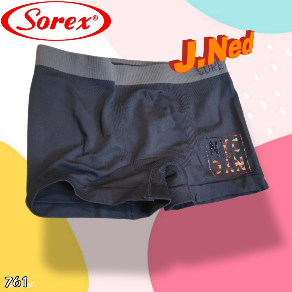 J761T (isi 3 pcs) BOXER ANAK COWOK RAJUT SOREX SIZE ALLSIZE usia 6 - 9 th