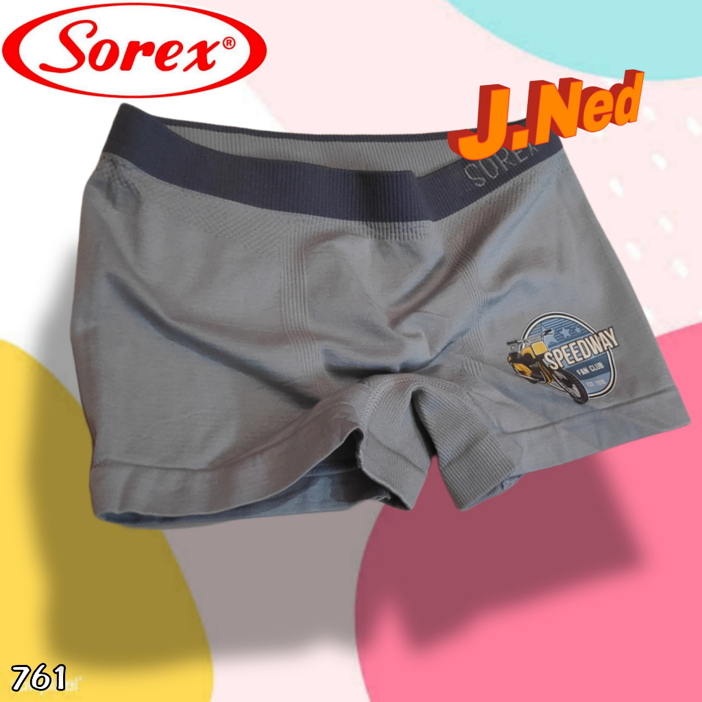 J761T (isi 3 pcs) BOXER ANAK COWOK RAJUT SOREX SIZE ALLSIZE usia 6 - 9 th