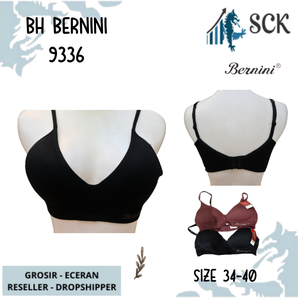 BH Wanita BERNINI 9336 Busa Tipis Tanpa Kawat Soft / BH Ukuran 34-40 CUP B /Pakaian Dalam Cewek - sckmenwear GROSIR